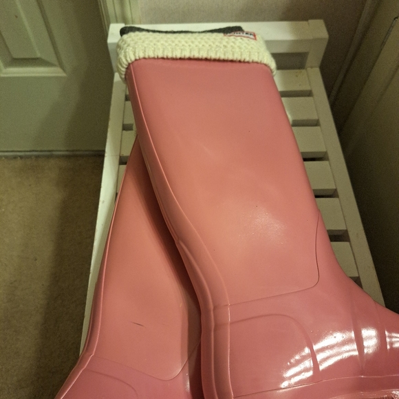 Pink Hunter rain boots - Picture 1 of 9
